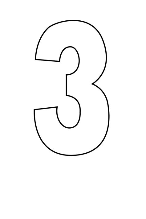 Number stencil template 3