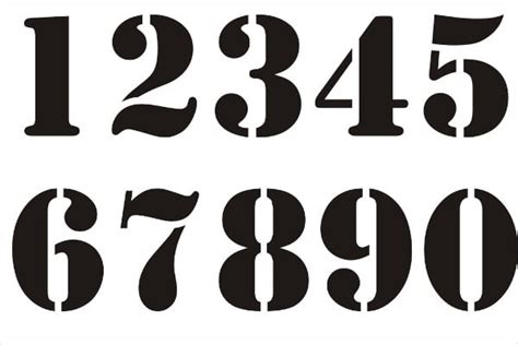 Number stencil template 9