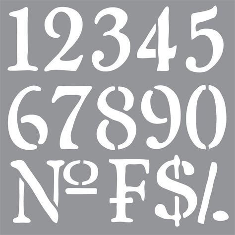 Number Stencils for Decorations