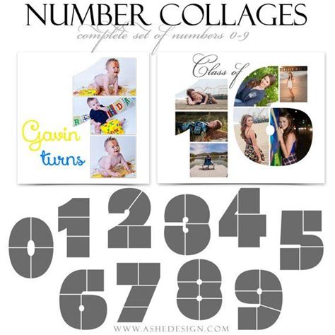 A number template collage gallery