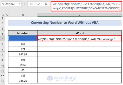 Number to Words Excel