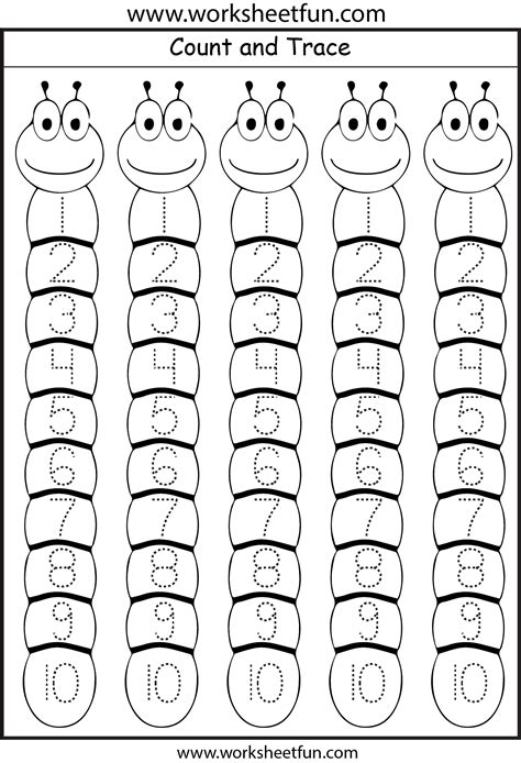 Number tracing worksheet for kids