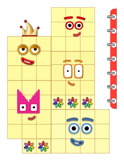 Numberblocks Faces Printables Example