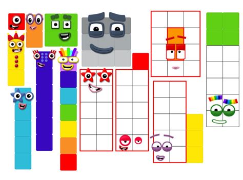 Numberblocks Faces Printables Example 1