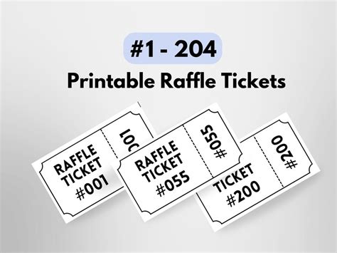 Numbered Raffle Ticket Template