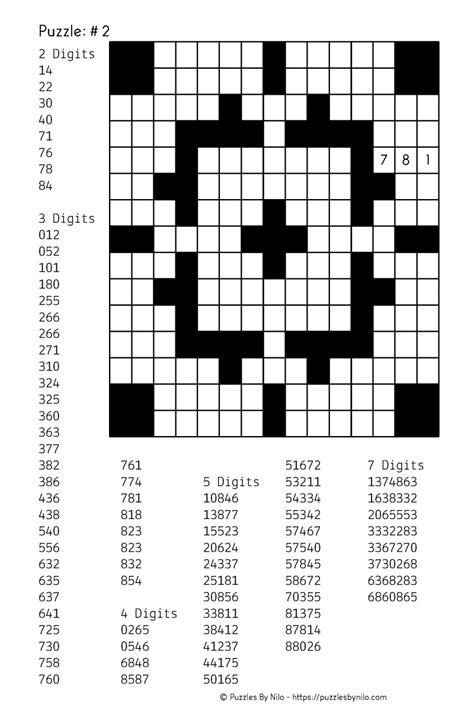 Number Fill-In Puzzle Logic