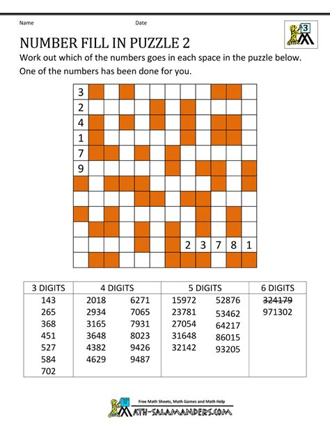 Number Fill-In Puzzle