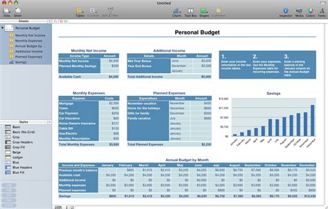 Budgeting Template for Apple Numbers