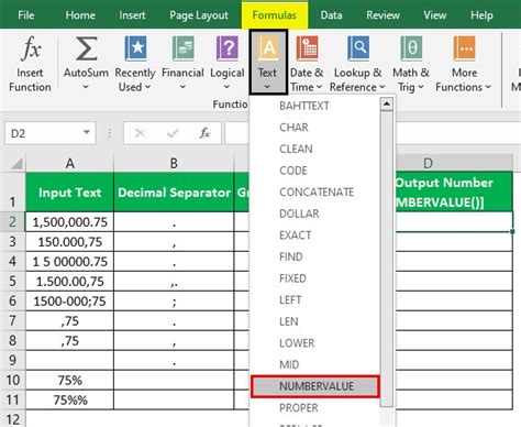 Numbervalue Function Alternatives