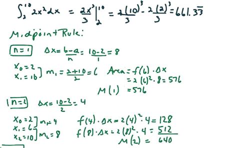 Example of numerical integration in Excel