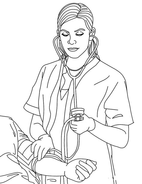 Nurse coloring pages for adults