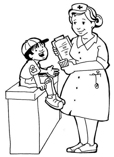 Nurse coloring pages for preschoolers