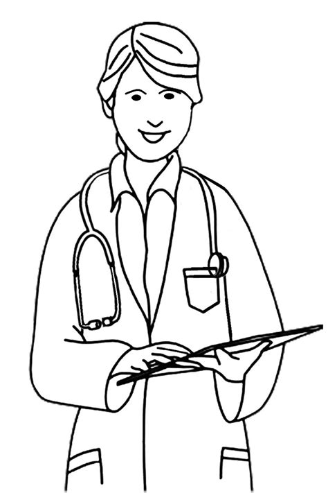 Nurse coloring pages to color