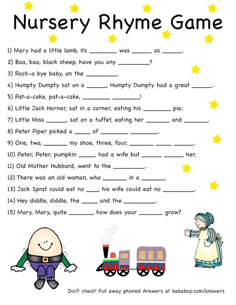 Nursery Rhyme Games