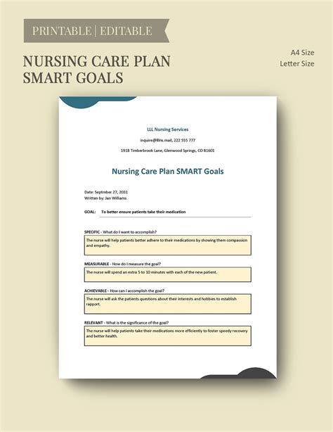 Nursing Care Plan Template Google Docs