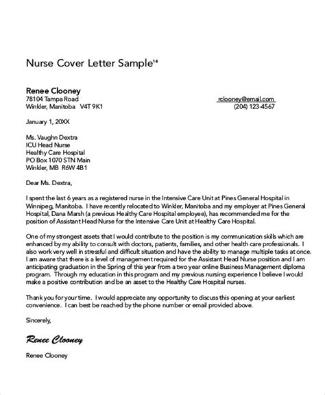 Nursing Job Cover Letter Example 8