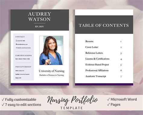 Nursing Portfolio Template Word Example 2