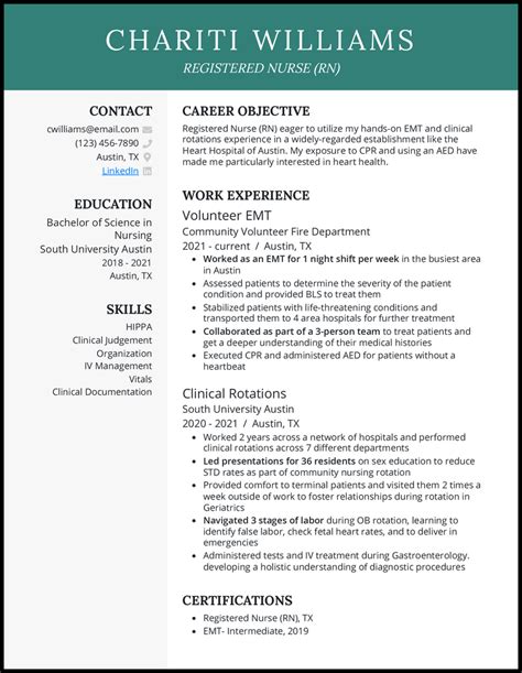 Nursing Student Resume Template Mistakes