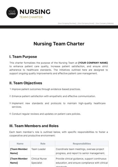 Nursing Teamwork Template 3