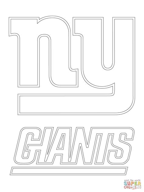 NY Giants Logo Printable Color