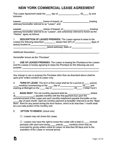 NY Lease Agreement Template 4