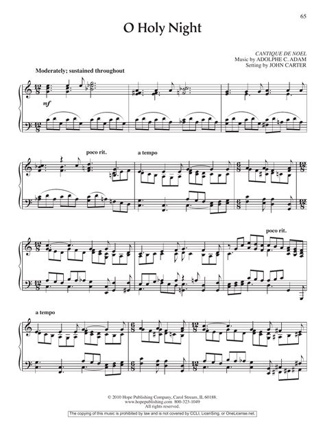 O Holy Night piano sheet music