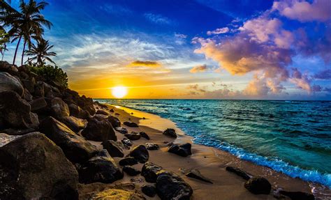 Oahu beach sunrise