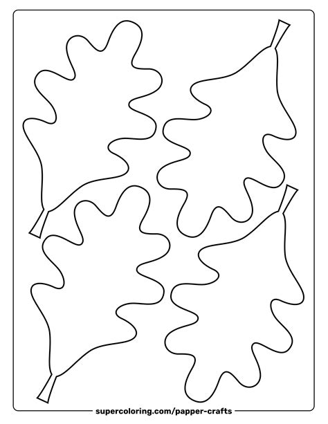 A large oak leaf template printed on paper