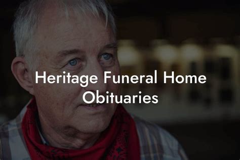 Obituaries Heritage