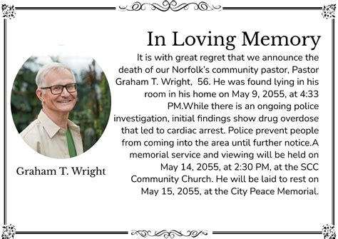 Obituary Announcement 5