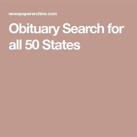 Obituary Archives Search