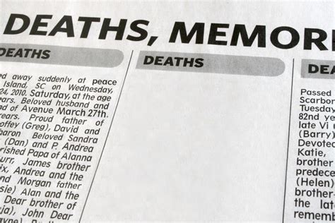 Starting with the basics of an obituary