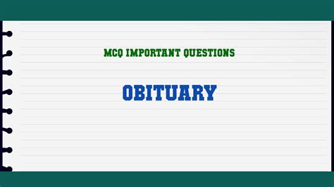 Obituary FAQs Answers