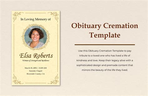 Obituary Format Example