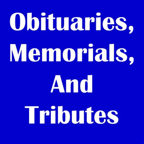 Obituary memorials example