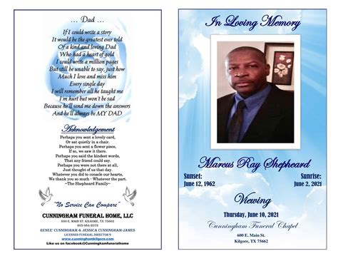 Obituary memories example