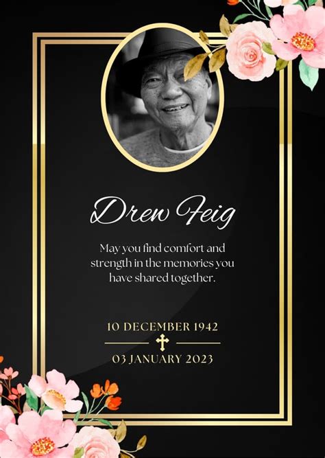 Obituary notice design