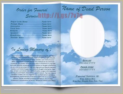 Obituary Program Example 6