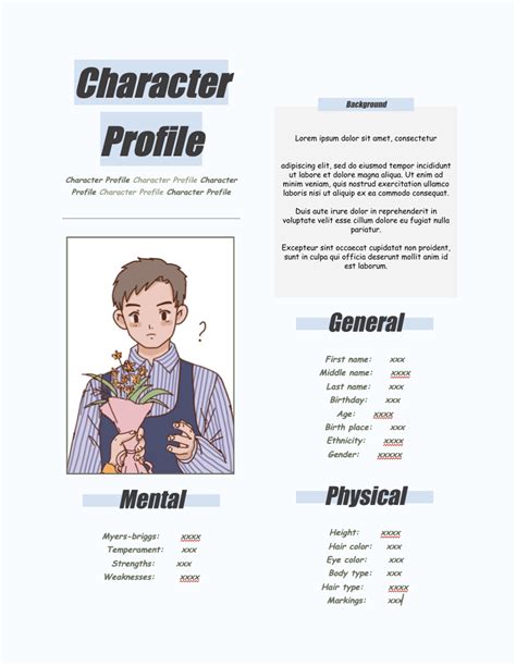 OC Bio Template Example