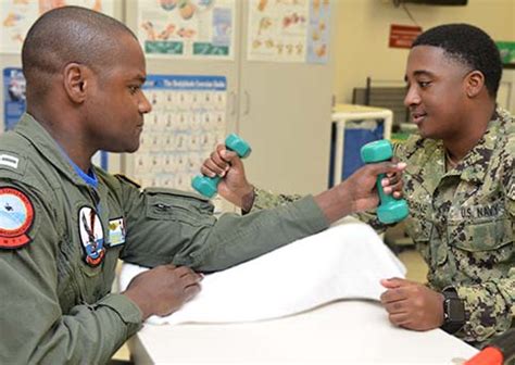 Occupational therapist consulting with a military organization