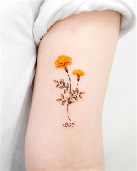 October birth flower tattoo