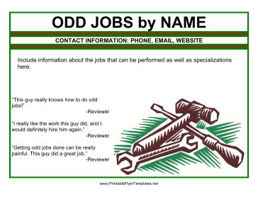 Odd Jobs Flyer Template