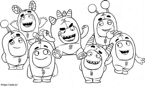 Oddbods Coloring Pages for Kids Fun