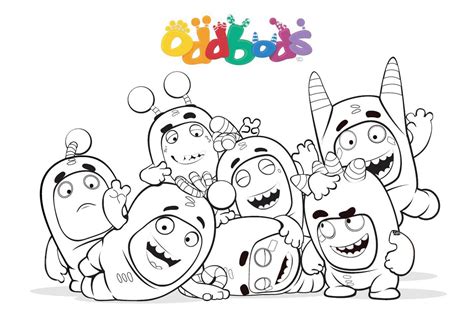 Oddbods Coloring Pages Free for Kids