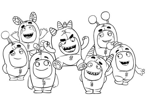 Oddbods Printable Coloring Pages for Kids Fun