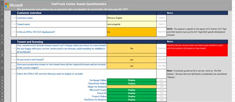 Office 365 Deployment Plan Template