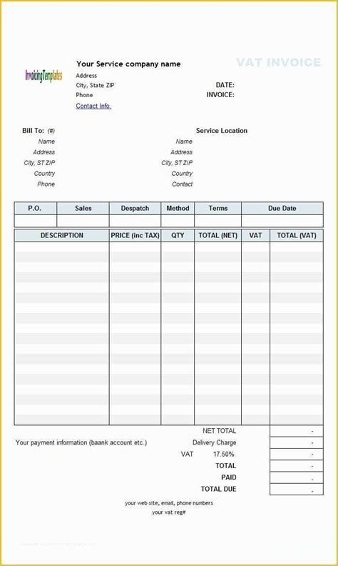 Office 365 Invoice Template