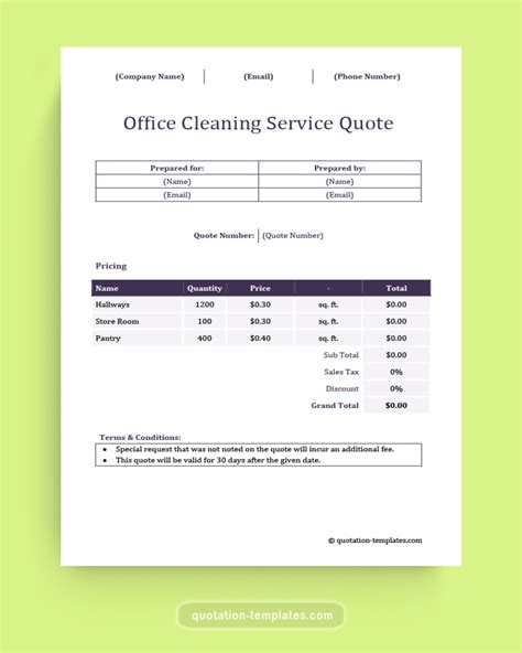 Office Cleaning Quote