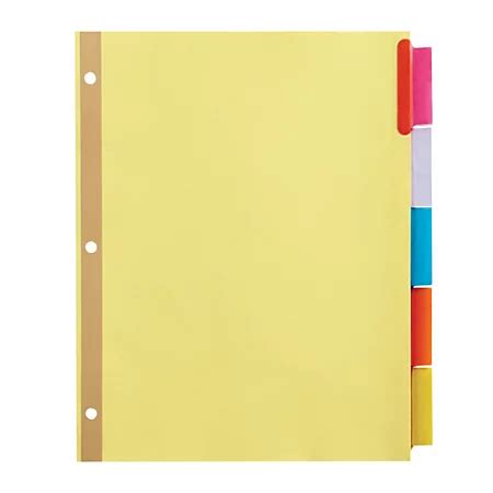 Office Depot 8 Tab Divider Template