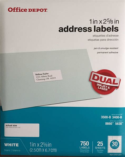 Office Depot Address Labels Template